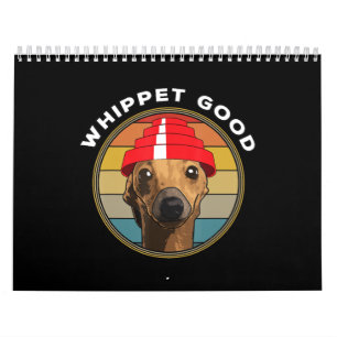 Whippet Good Funny 80er Music Dog Design Kalender