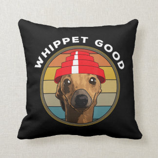 Whippet Good Funny 80er Music Dog Design Kissen
