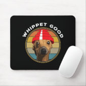 Whippet Good Funny 80er Music Dog Design Mousepad (Mit Mouse)