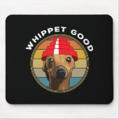 Whippet Good Funny 80er Music Dog Design Mousepad (Vorne)