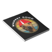 Whippet Good Funny 80er Music Dog Design Notizblock (angewinkelt)