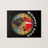 Whippet Good Funny 80er Music Dog Design Puzzle (Horizontal)