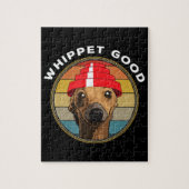 Whippet Good Funny 80er Music Dog Design Puzzle (Vertikal)