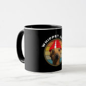 Whippet Good Funny 80er Music Dog Design Tasse (Vorderseite Links)