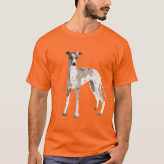 Whippet grau-weiß T-Shirt