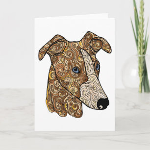 Whippet-Grußkarte Feiertagskarte