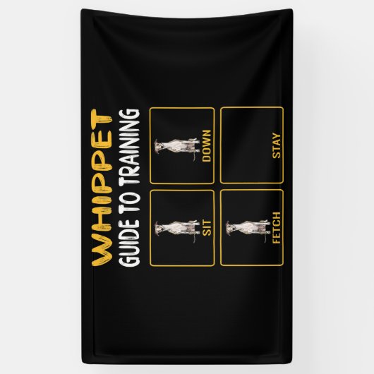 Whippet Guide to Training Hunde Obedience Banner (Vertikal)