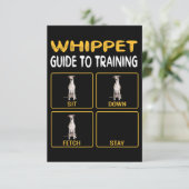 Whippet Guide to Training Hunde Obedience Dankeskarte (Stehend Vorderseite)