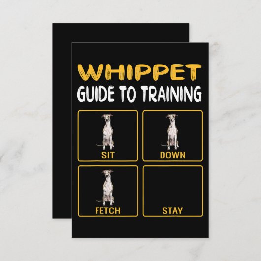 Whippet Guide to Training Hunde Obedience Dankeskarte (Vorne/Hinten)
