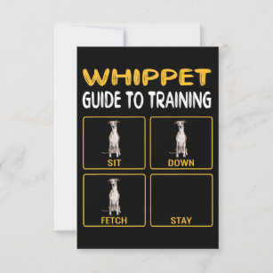 Whippet Guide to Training Hunde Obedience Dankeskarte