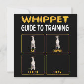 Whippet Guide to Training Hunde Obedience Einladung (Vorderseite)