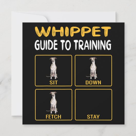 Whippet Guide to Training Hunde Obedience Einladung (Vorderseite)