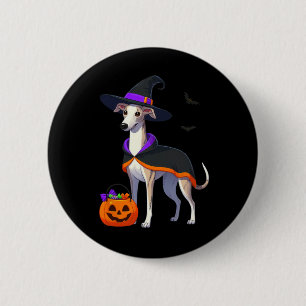Whippet Halloween Hexenkostüm für Lover Dog Button