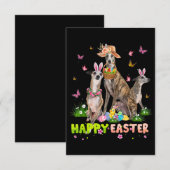 Whippet Happy Oster Bunny Egg Ostern Geschenk Kind Einladung (Vorne/Hinten)