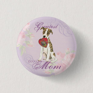 Whippet Heart Mom Button