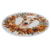 Whippet-Herbstkranz Schneidebrett (Ecke)