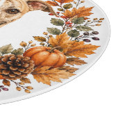 Whippet-Herbstkranz Schneidebrett (Ecke)