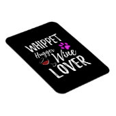 Whippet Hugger Wine Lover Dog Mama oder Hunde Vate Magnet (Rechte Seite)