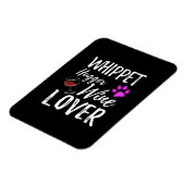 Whippet Hugger Wine Lover Dog Mama oder Hunde Vate Magnet (Linke Seite)