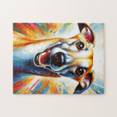 Whippet Hund Acrylic Print Dog Lover Geschenk Puzzle (Horizontal)