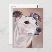 Whippet Hund Art Postkarte (Vorne/Hinten)