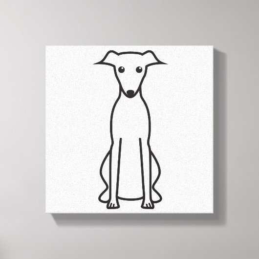 Whippet Hund Cartoon Leinwanddruck (Vorderseite)