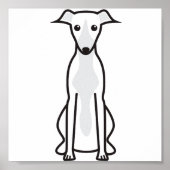 Whippet Hund Cartoon Poster (Vorne)