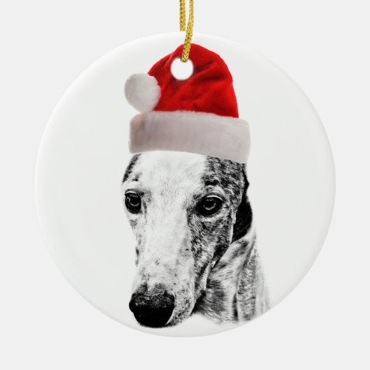 Whippet Hund Keramikornament (Vorne)