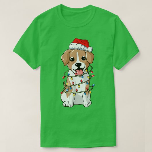 Whippet Hund Light Christmas Matching Family T-Shirt (Design vorne)