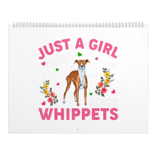 Whippet Hund Lover Just A Girl, die Lieben Whippet Kalender (Titelbild)