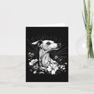 Whippet Hund Lover Retro Stil Tattoo Karte
