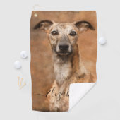 Whippet-Hund-Name Golfhandtuch (Insitu)