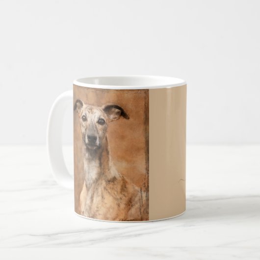Whippet-Hund-Name Kaffeetasse (Vorderseite Links)