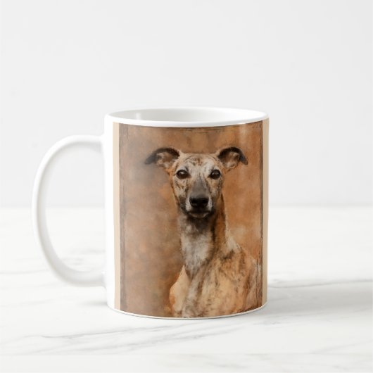 Whippet-Hund-Name Kaffeetasse (Links)