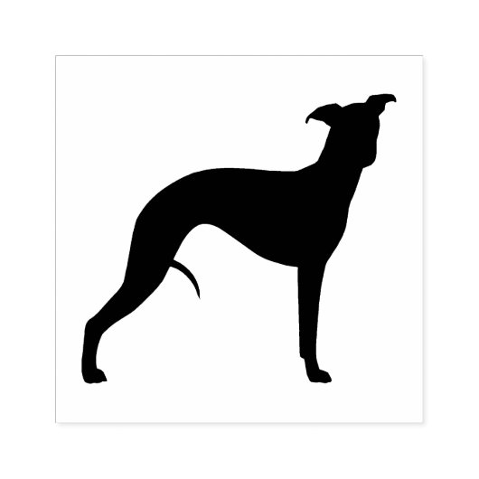 Whippet Hund Rasse Silhouette Gummistempel (Prägung)