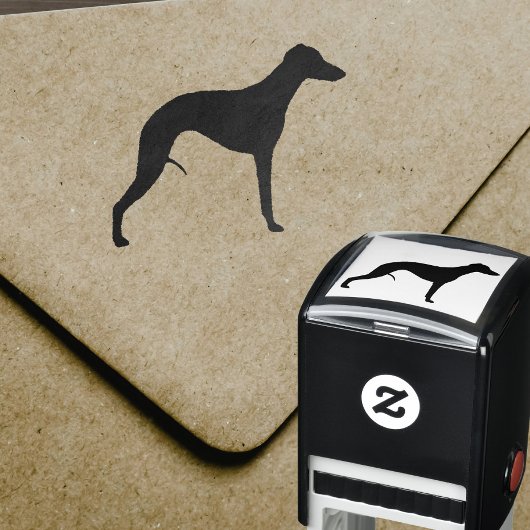 Whippet Hund Rasse Silhouette Permastempel