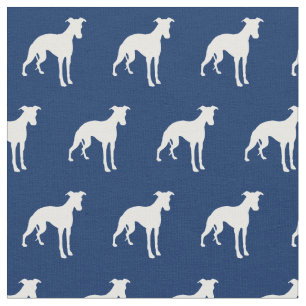 Whippet-Hund-Silhouette Haustier Navyblau Stoff