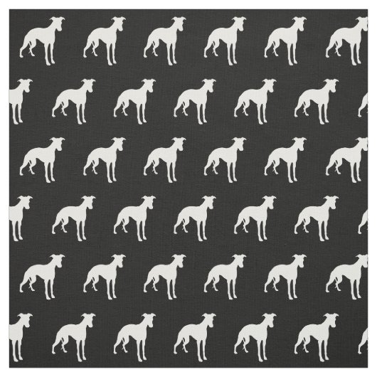Whippet Hund Silhouette Haustier Stoff (Muster)