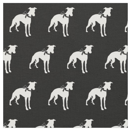 Whippet Hund Silhouette Haustier Stoff (Nahaufnahme)