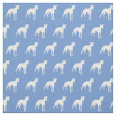 Whippet Hund Silhouette Pet Light Blue Stoff (Muster)