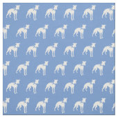 Whippet Hund Silhouette Pet Light Blue Stoff (Muster)