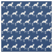 Whippet Hund Silhouette Pet Navy Blue Stoff (Muster)
