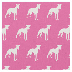 Whippet Hund Silhouette Pet Pink Stoff