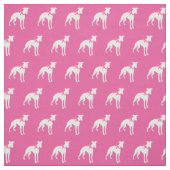 Whippet Hund Silhouette Pet Pink Stoff (Muster)