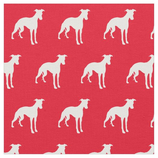 Whippet Hund Silhouette Pet Red Stoff (Nahaufnahme)