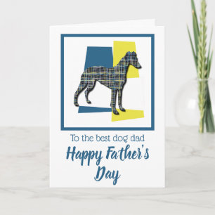 Whippet-Hund-Silhouette TriColour Vatertag Karte