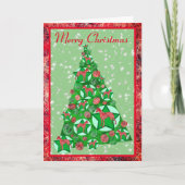 Whippet Hund Silhouette Weihnachtsbaum Dekoration Karte (Vorderseite)