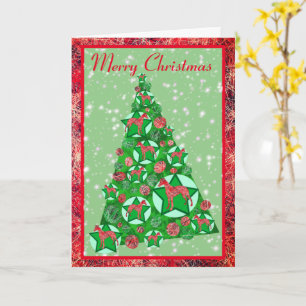 Whippet Hund Silhouette Weihnachtsbaum Dekoration Karte