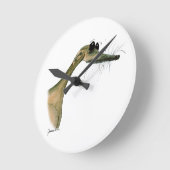 WHIPPET Hund, tony fernandes Runde Wanduhr (Winkel)