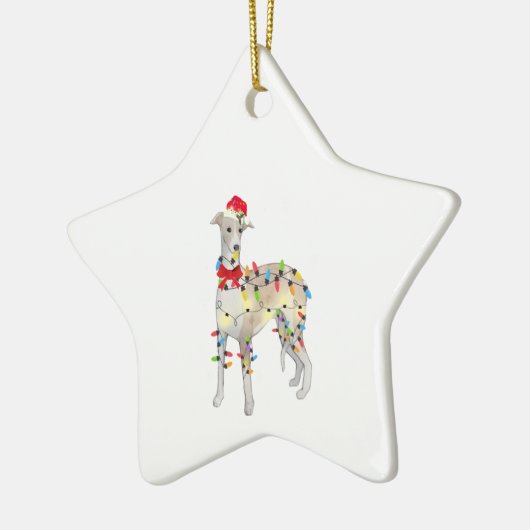 Whippet Hund Weihnachten Weihnachten Weihnachten W Keramik Ornament (Links)